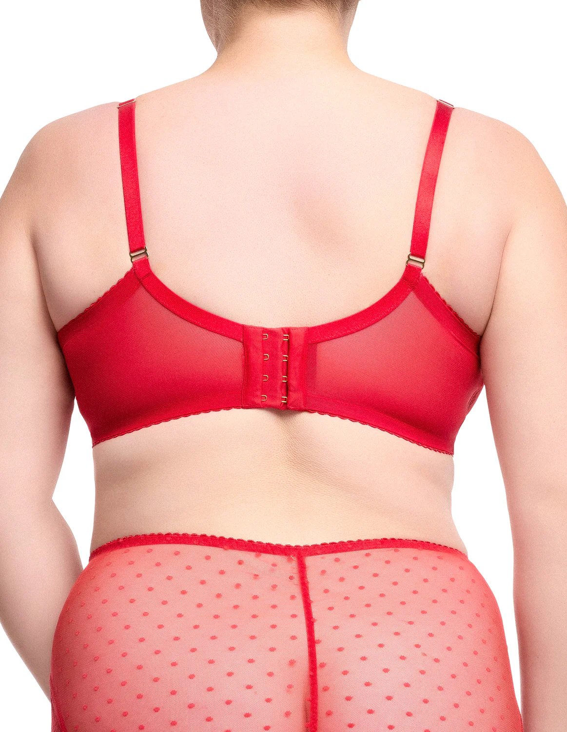 Fiamma Full Figure Plunge Bra - Rose Red - Image 2