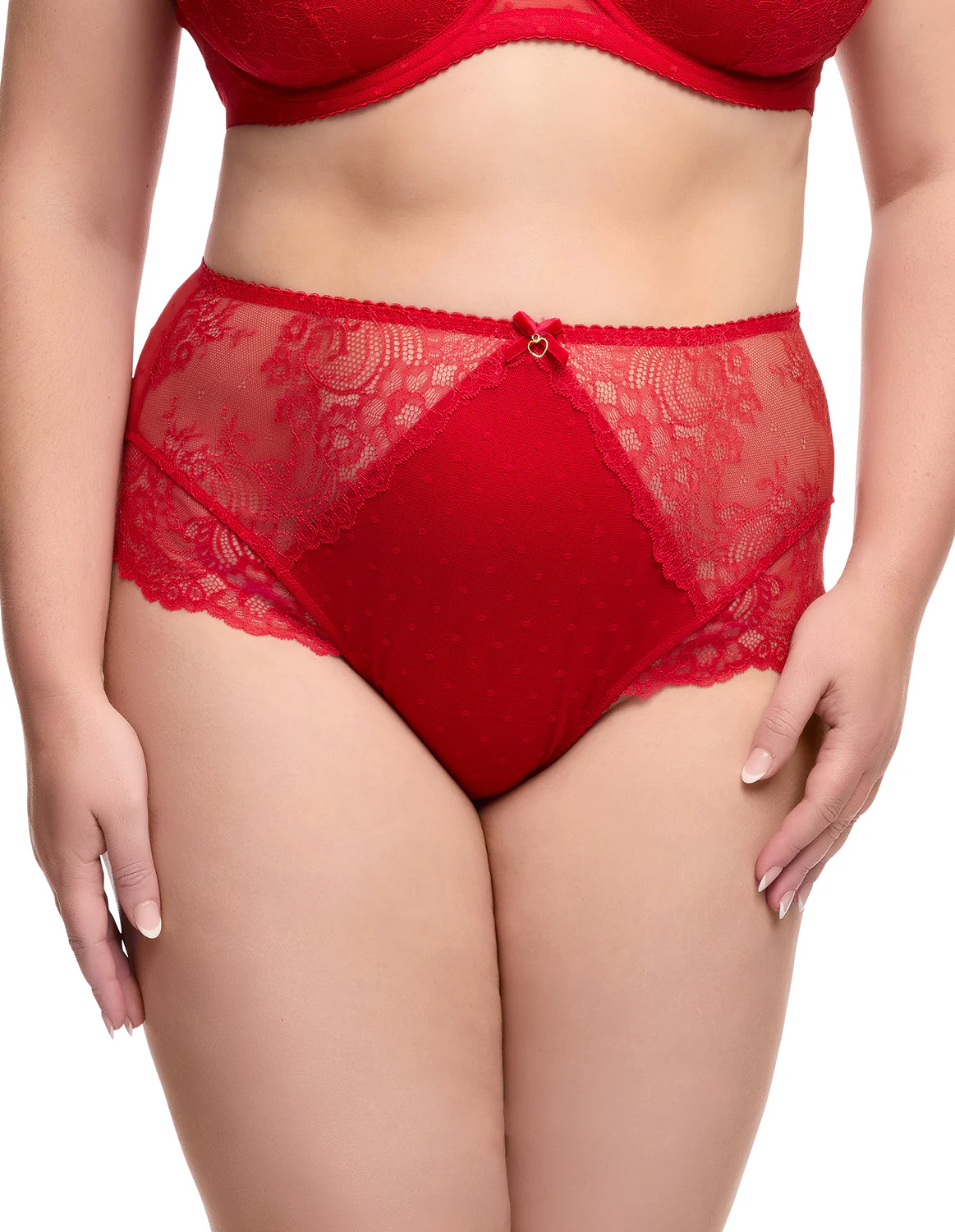 Fiamma High Waist Brief - Rose Red