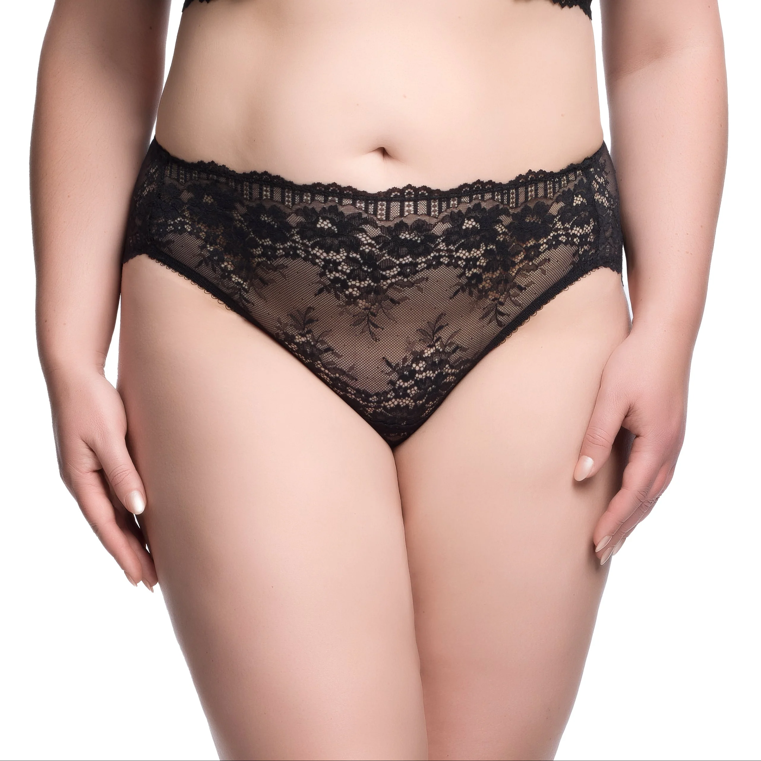 Floradora Hi Cut Brief - Black