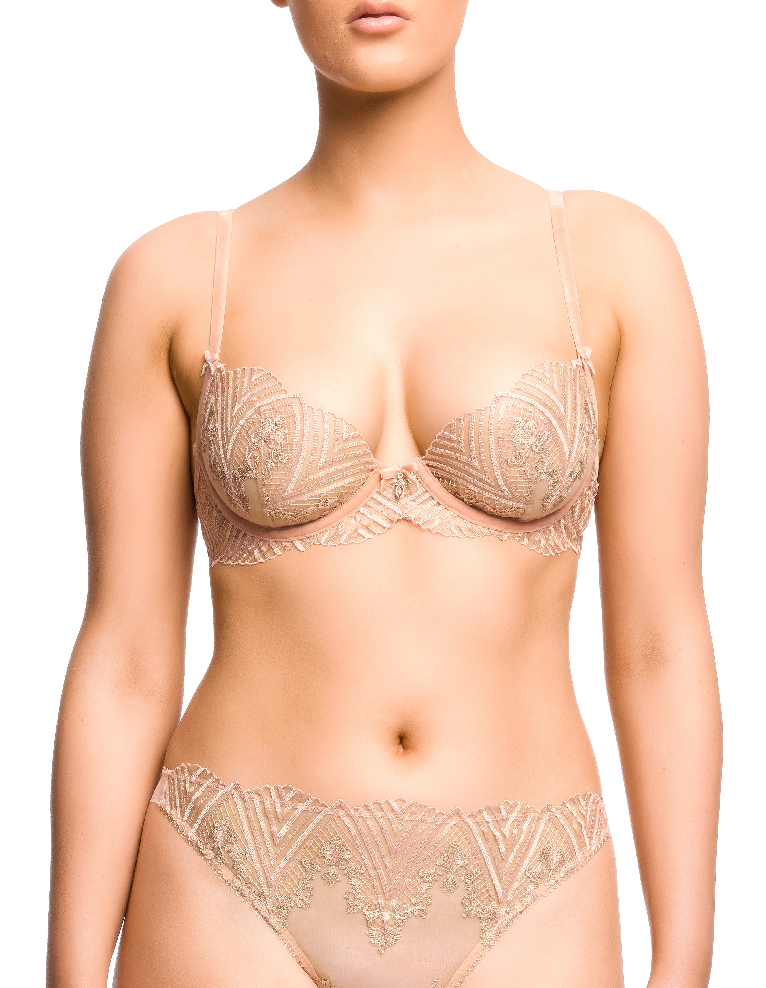 Fortunia Plunge Bra - Vintage Peach
