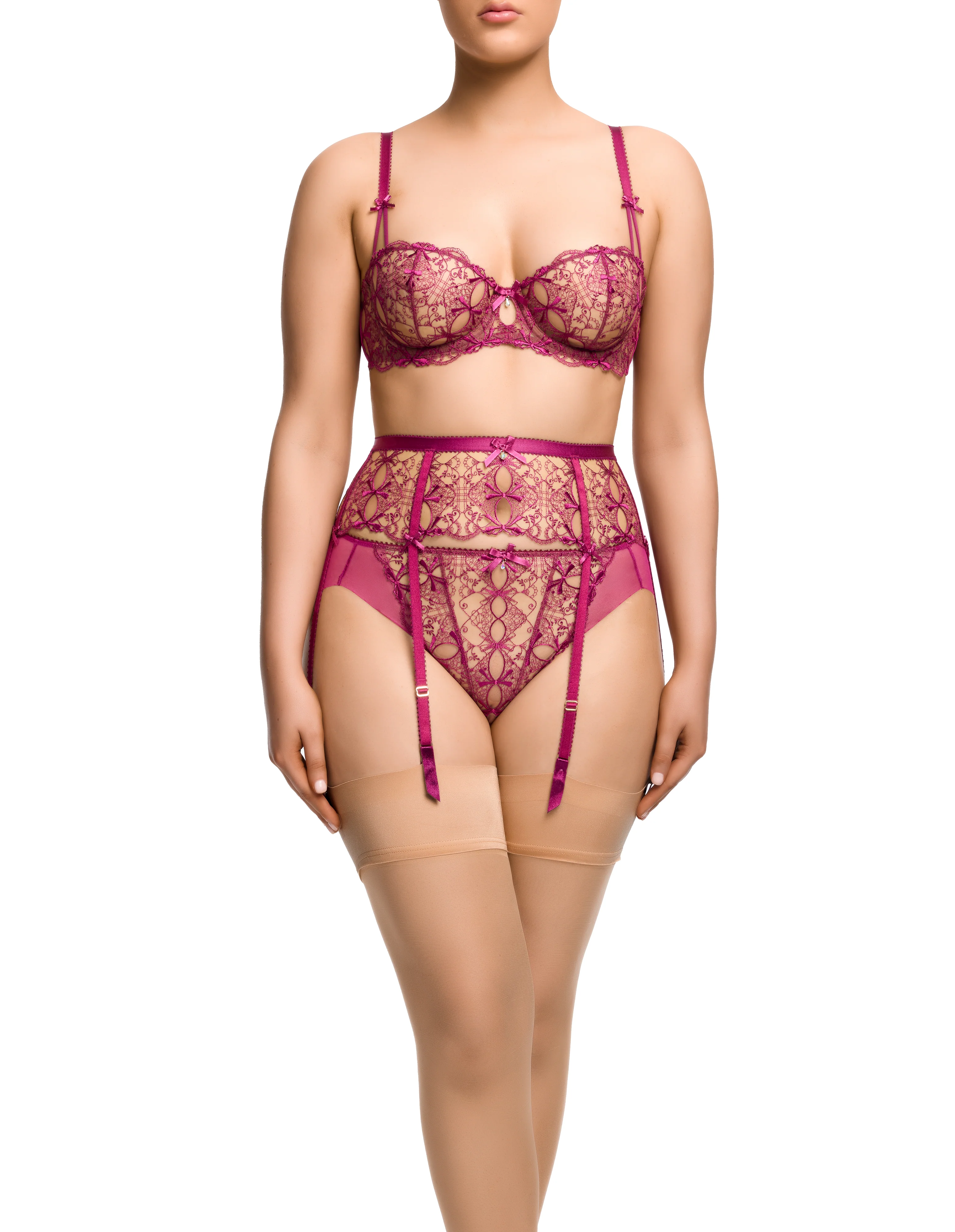Harlow Balconette Bra - Pinot Noir - Image 4