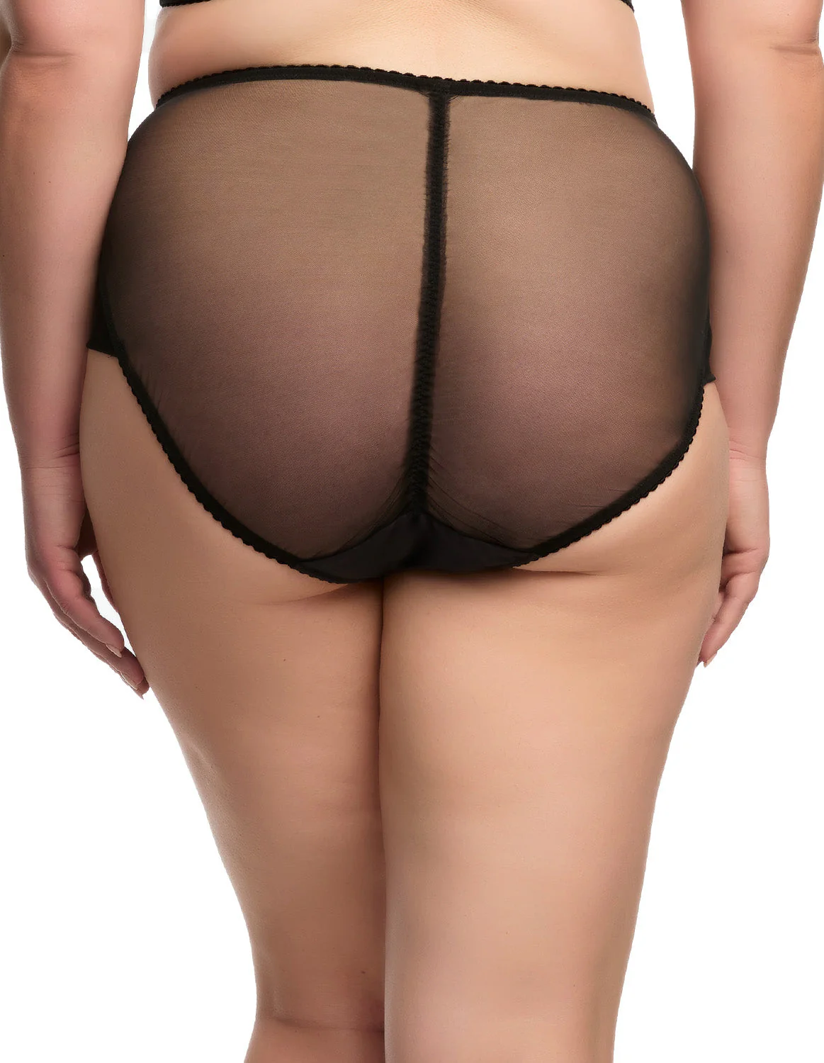 Julie's Roses High Waist Brief - Black - Image 2