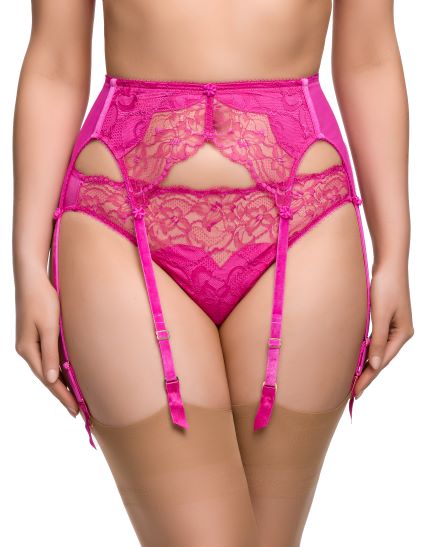 Tryst Suspender - Fuchsia