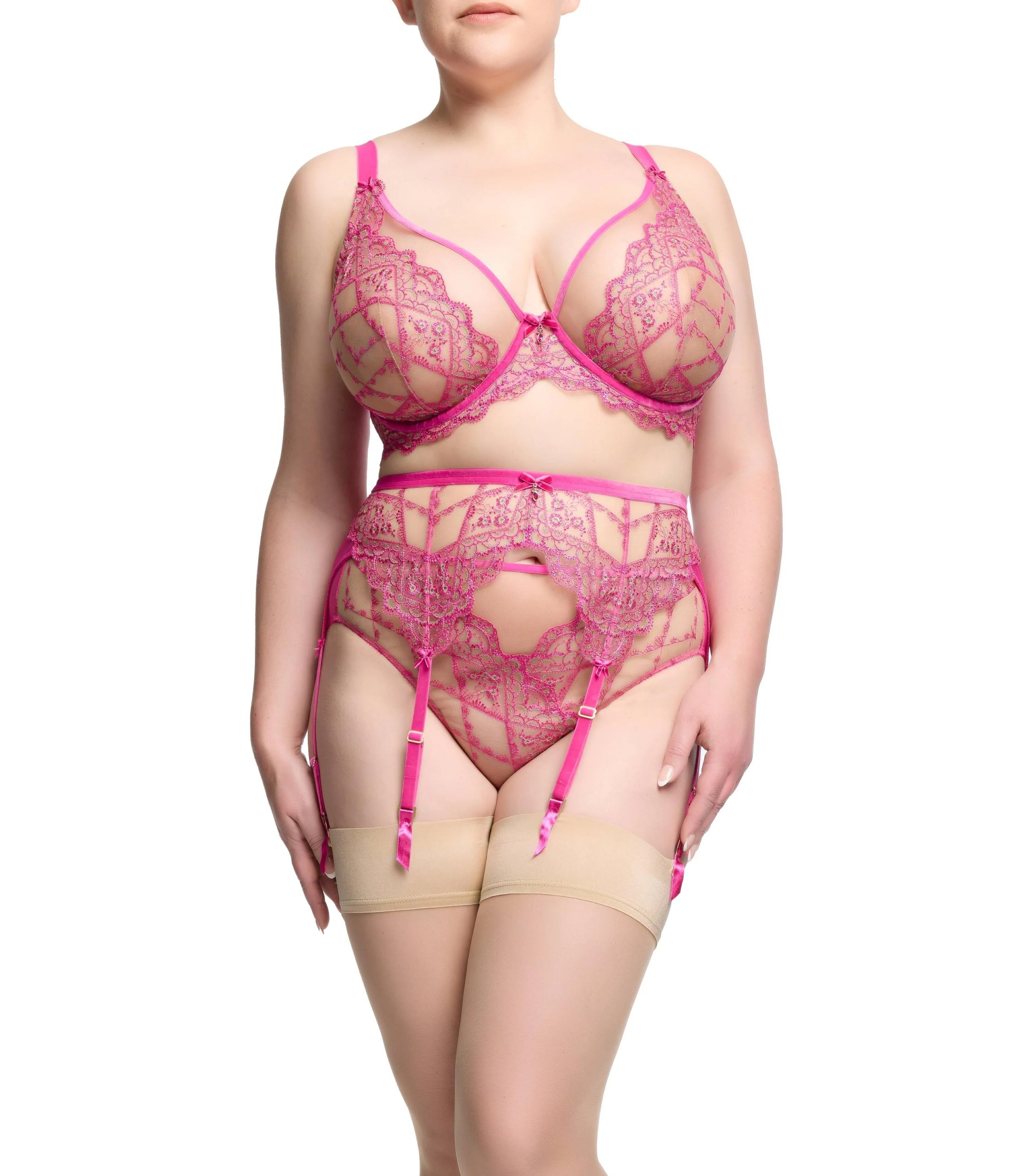 Yvonne Curve Plunge Bra - Ruby - Image 3