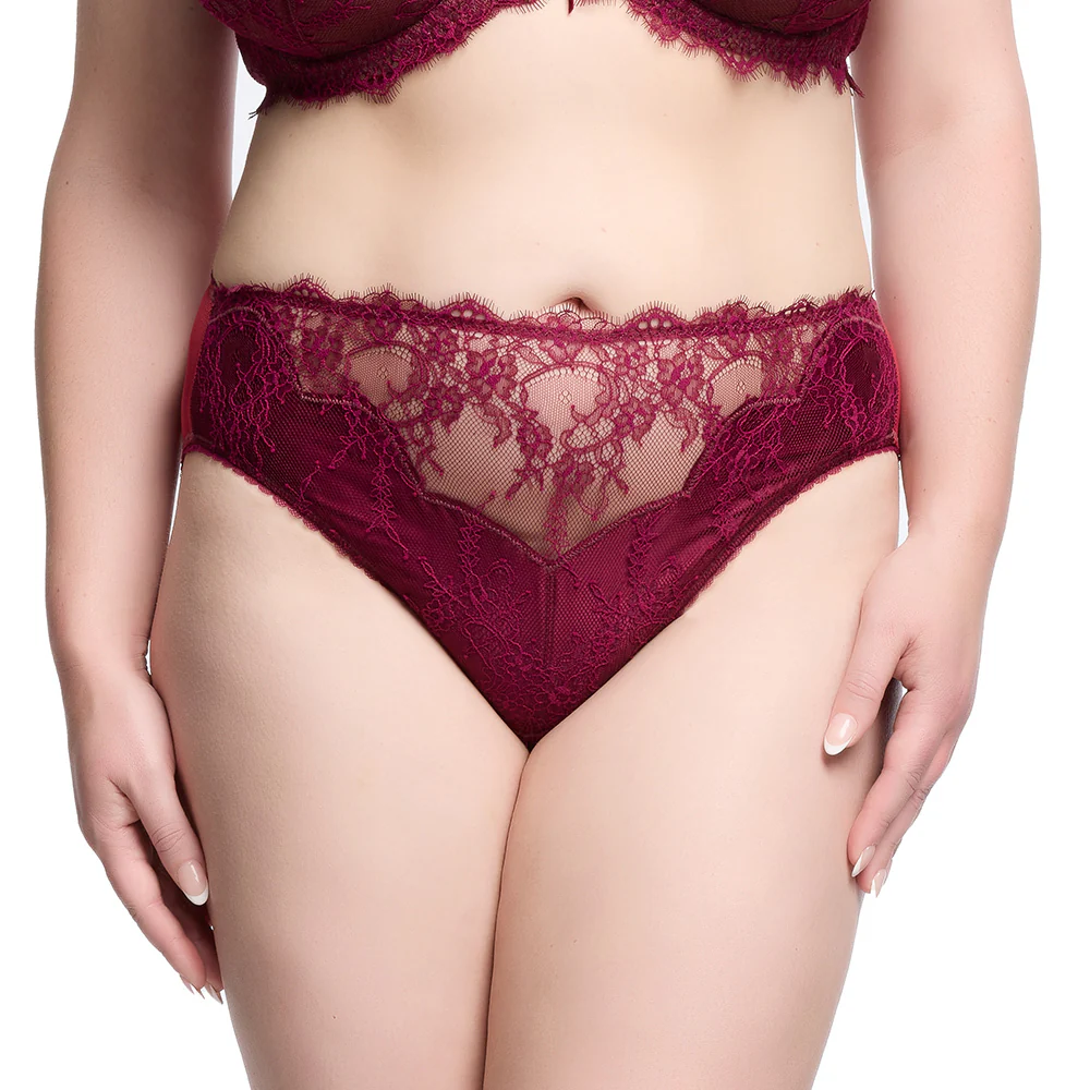 Zsa Zsa Hi Cut Brief - Mulberry